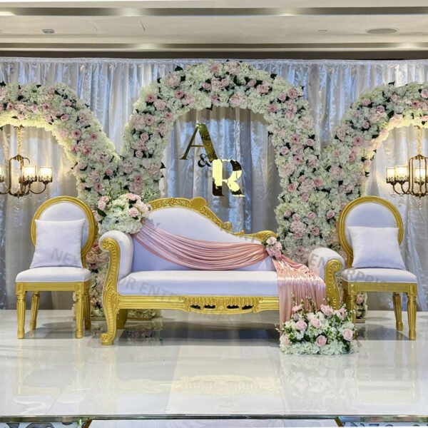 NDWBS3 Imperial Gold Trimmed Wedding Sofa Set