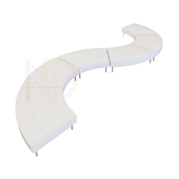 5 Serpentine Curve Lounge Sofa – Large Low-Back (15 Seater)