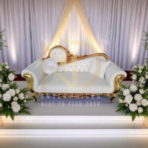 Royal Gold & White Wedding Sofa
