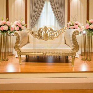Golden Elegance Wedding Sofa