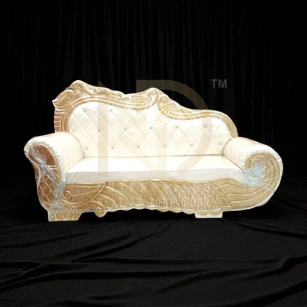 NDWCRS09 Ivory Leaf Wedding Sofa - Timeless Elegance