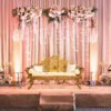 Golden Blossom Regal Wedding Sofa