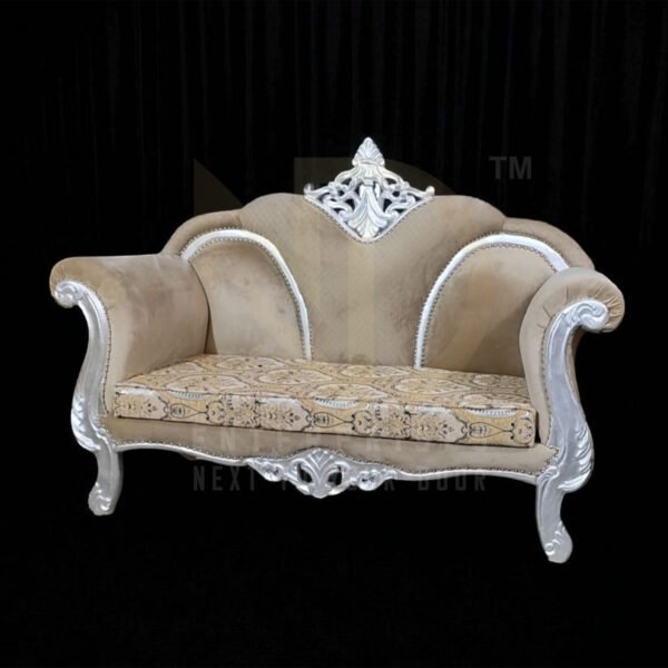 Imperial Silver & Velvet Wedding Sofa