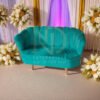 NDWCS02 Turquoise Shell-Back Velvet Wedding Sofa