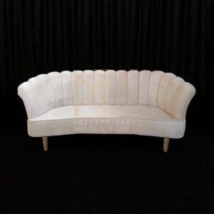 NDWCS04 Elegant Curved Velvet Sofa – Wedding Hall Seating