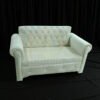 Classic White Diamond-Tufted Wedding Sofa