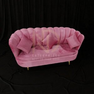 Royal Pink Velvet Wedding Sofa