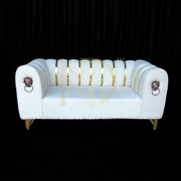 NDWCS11 Royal White & Gold Wedding Hall Sofa