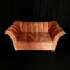 Bronze Velvet Flared-Arm Sofa