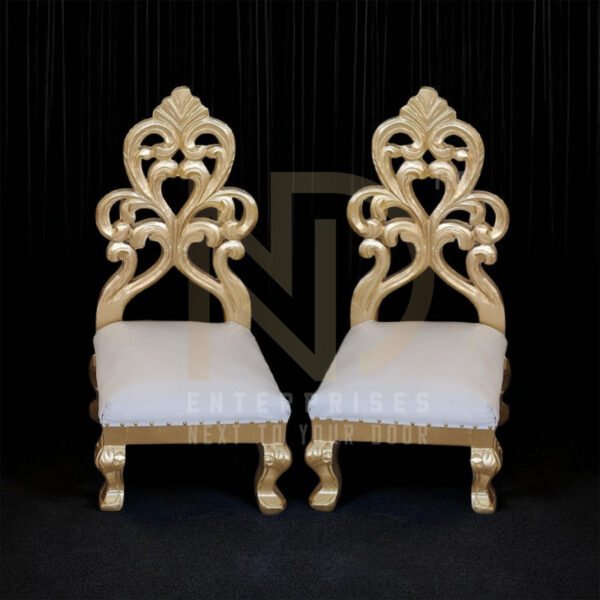 NDWVC02(A) Elegant Golden Carved Vidhi Chair Set