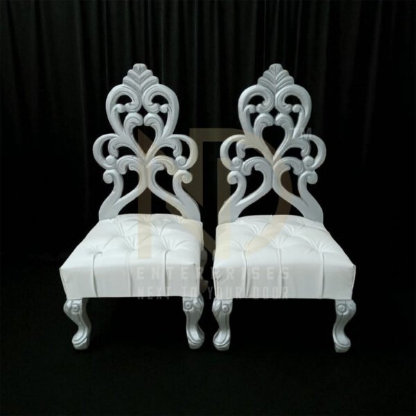 NDWVC09 Elegant Silver Carved Vidhi Chair Set