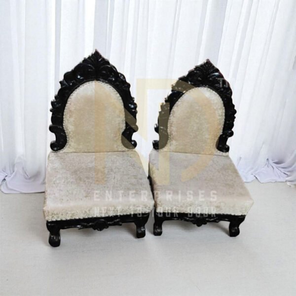 NDWVC11 Elegant Black Carved Vidhi Chair Set