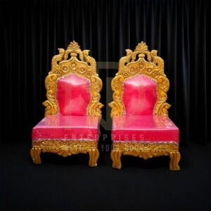 NDWVC12 Royal Golden Carved Vidhi Chair Set