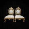NDWVC14(c) Royal White & Gold Carved Vidhi Chair Set