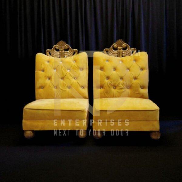 NDWVC15(A) Majestic Golden Velvet Vidhi Chair Set