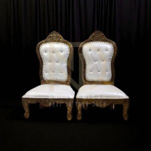 NDWVC18 Classic White Tufted Vidhi Chairs
