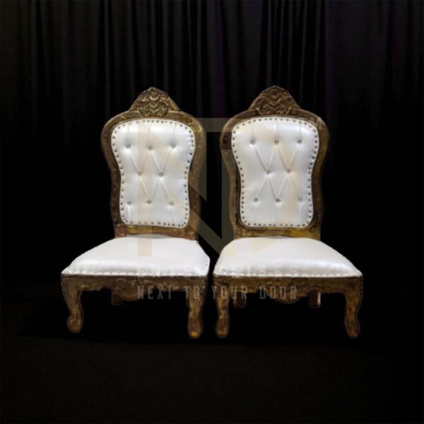 NDWVC18 Classic White Tufted Vidhi Chairs