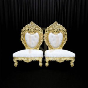 Floral Heart Design Gold Vidhi Chairs