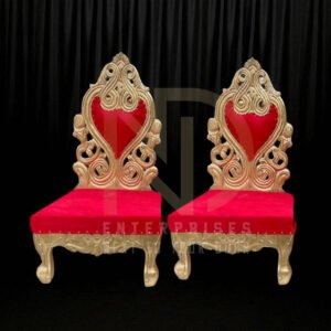NDWVC27 Royal Heart Carving Vidhi Chair Set