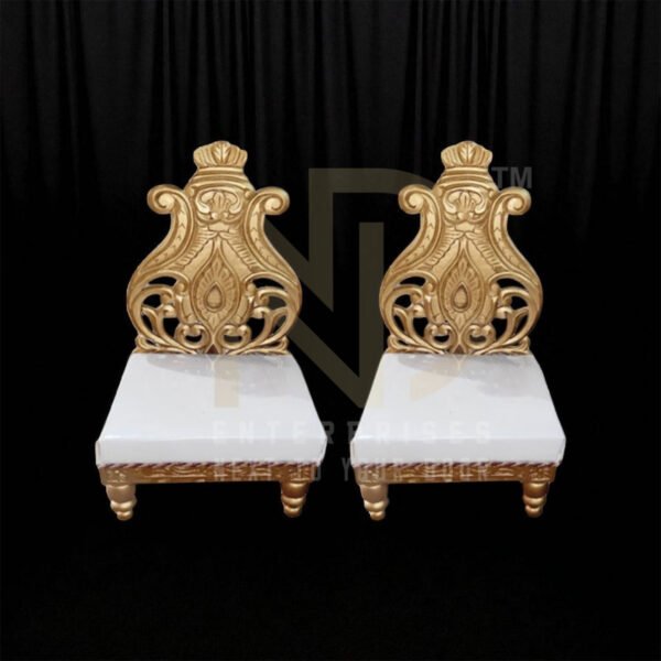 Golden Lotus Carving Vidhi Chair Set